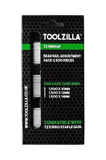 Amazon Toolzilla brad nail assortiment pack voor nietpistool (pack van 4.500) aanbieding