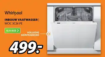 Expert Whirlpool Inbouw vaatwasser | WCIC 3C26 PE aanbieding