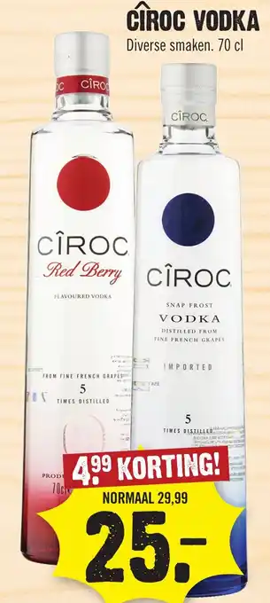 Dirk CÎROC VODKA aanbieding