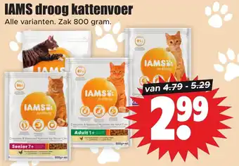 Dirk IAMS droog kattenvoer 800g aanbieding