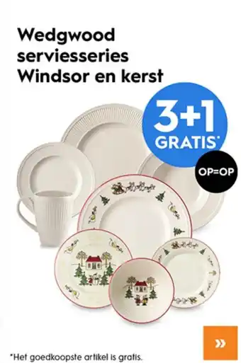 Blokker Wedgwood serviesseries Windsor en kerst aanbieding