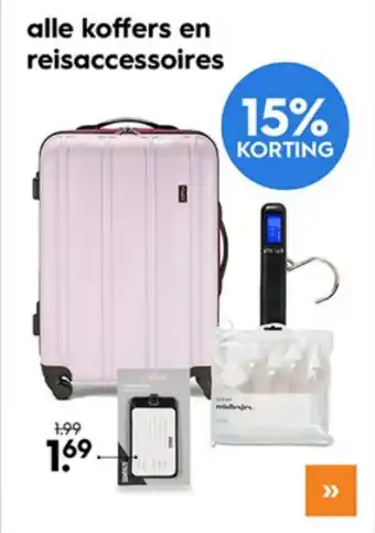 Blokker alle koffers en reisaccessoires aanbieding