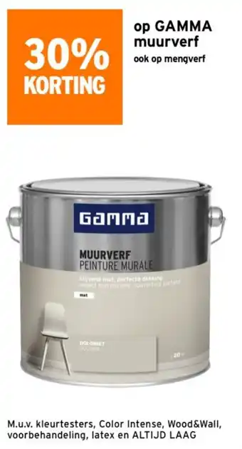 GAMMA op GAMMA muurverf ook op mengverf aanbieding