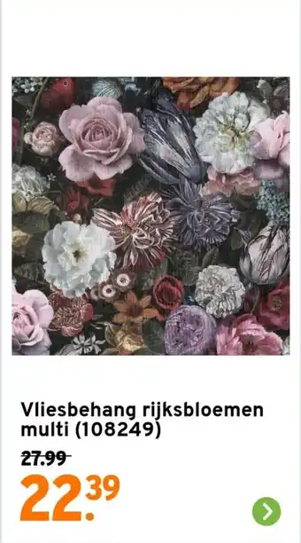 GAMMA Vliesbehang rijksbloemen multi (108249) aanbieding