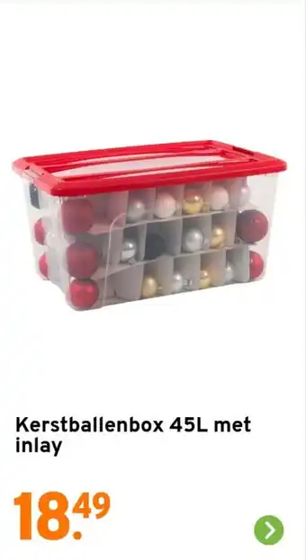 GAMMA Kerstballenbox 45L met inlay aanbieding