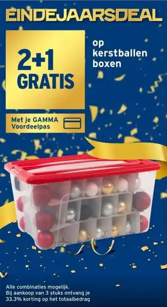 GAMMA kerstballen boxen aanbieding