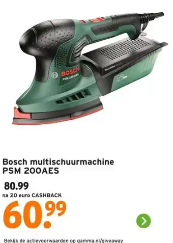 GAMMA Bosch multischuurmachine PSM 200AES aanbieding