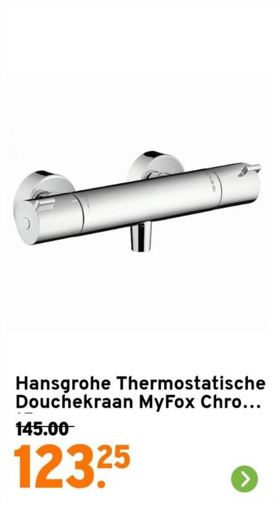 Hansgrohe Thermostatische Douchekraan MyFox Chro. aanbieding bij GAMMA