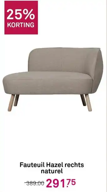 Karwei Fauteuil Hazel rechts naturel aanbieding