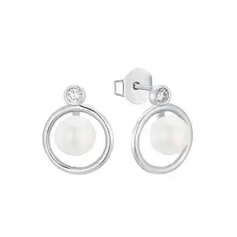 Douglas S.oliver oorbellen voor dames, 925 sterling zilver, synthetische zirkonia, gekweekte zoetwaterparel aanbieding