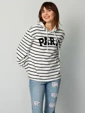 Klingel Sweatshirt van zuiver katoen amy vermont offwhite/zwart aanbieding