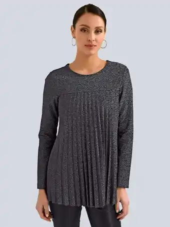 Klingel Shirt met plissé alba moda grijs/zwart aanbieding