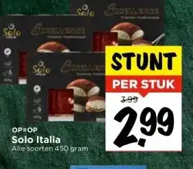 Vomar Voordeelmarkt Solo italia alle soorten 450 gram aanbieding