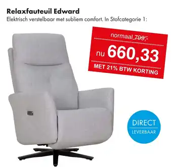 Woonsquare Relaxfauteuil edward aanbieding