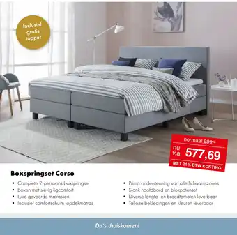 Woonsquare Boxspringset corso aanbieding