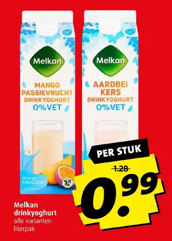 Boni Melkan drinkyoghurt aanbieding