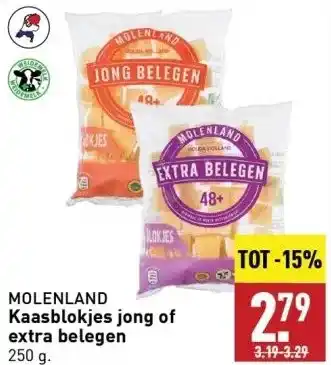 ALDI Kaasblokjes jong of extra belegen aanbieding