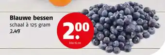 Poiesz Blauwe bessen schaal à 125 gram aanbieding