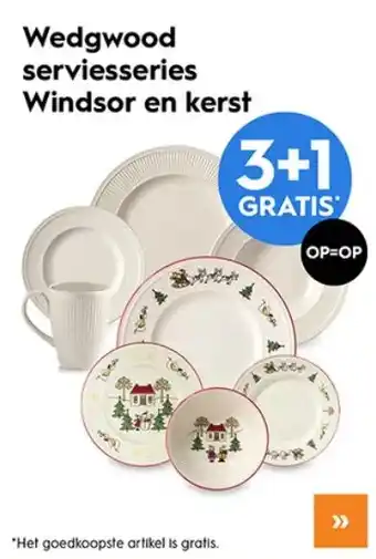 Blokker Wedgwood serviesseries windsor en kerst aanbieding