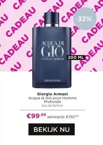 ICI Paris XL Giorgio armani aanbieding