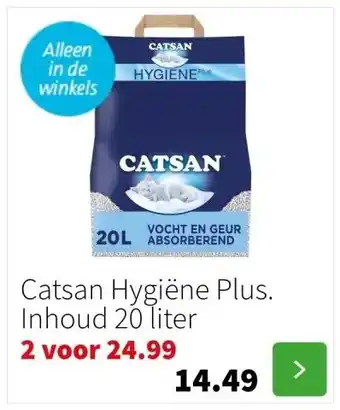 Intratuin Catsan hygiëne plus. inhoud 20 liter aanbieding