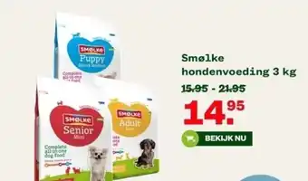 Welkoop Smølke hondenvoeding 3 kg aanbieding