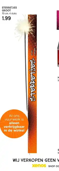 Xenos Sterretjes groot 70 cm. 4 stuks aanbieding