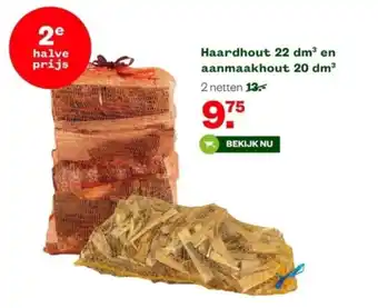 Welkoop Haardhout 22 dm³ en aanmaakhout 20 dm³ aanbieding