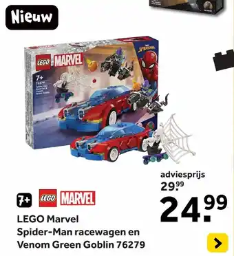 Intertoys LEGO Marvel Spider-Man racewagen en Venom Green Goblin 76279 aanbieding