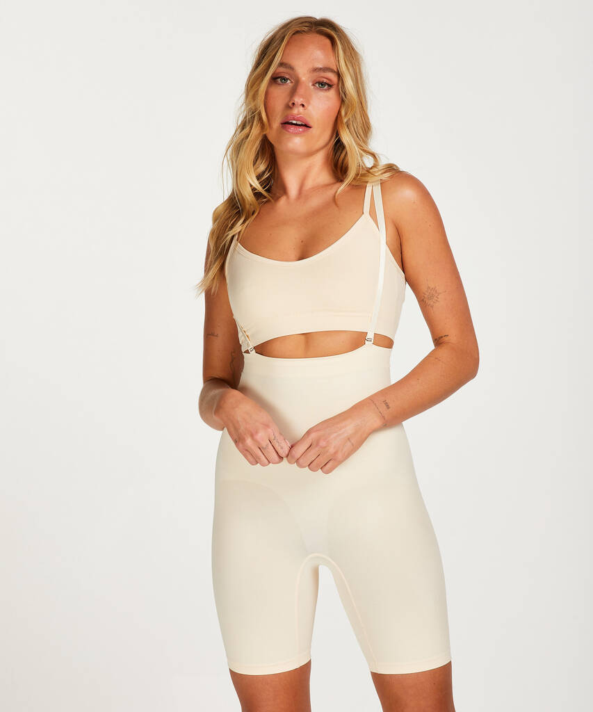 Hunkemöller naadloze corrigerende thigh slimmer beige aanbieding bij