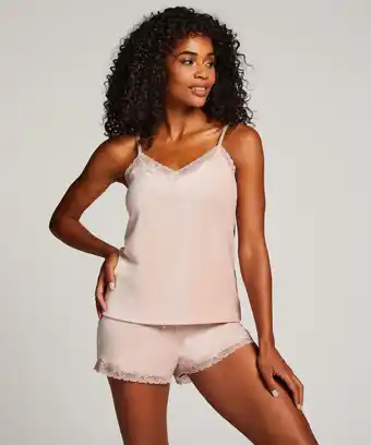 Hunkemoller Hunkemöller short velours rib roze aanbieding