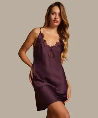 Hunkemoller Hunkemöller slipdress sophia paars aanbieding