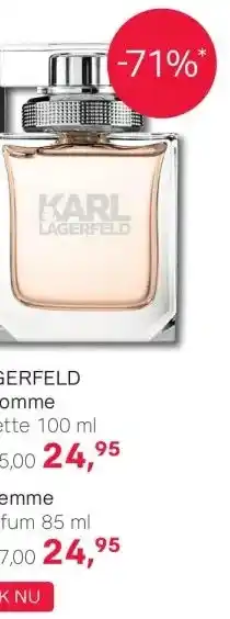 Pour Vous Karl lagerfeld aanbieding