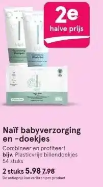 Etos Naïf babyverzorging en -doekjes aanbieding