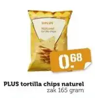 Coop Plus tortilla chips naturel aanbieding