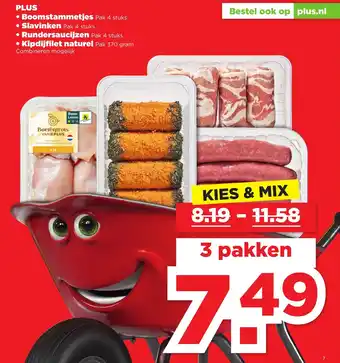 PLUS Kies & Mix 3 pakken aanbieding