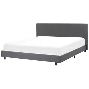 Beliani Bed stof grijs 180 x 200 cm albi aanbieding