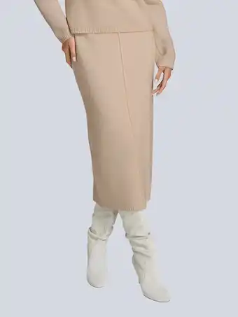 Klingel Rok met wol en kasjmier alba moda taupe aanbieding