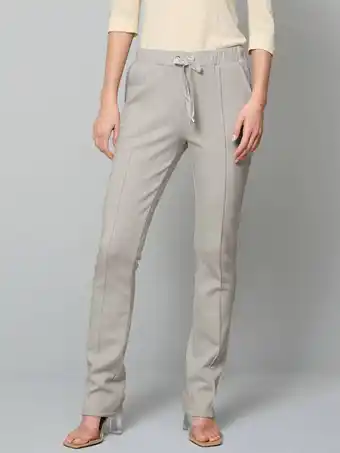 Klingel Jogpants met persvouw alba moda steengrijs aanbieding