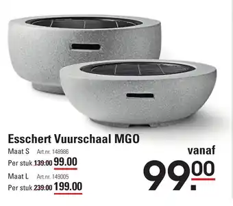 Sligro Esschert Vuurschaal MGO aanbieding