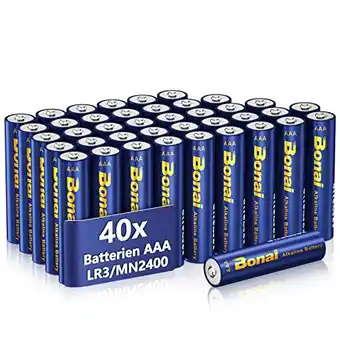 Amazon Bonai longlife aaa alkaline batterijen 1,5 v aaa batterijen lr03 als krachtige wegwerpbatterijen, geschikt voor de stroomvoor aanbieding