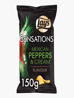 Flink Lay's sensations mexican pepper & cream chips 150g aanbieding