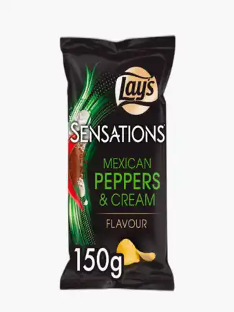 Flink Lay's sensations mexican pepper & cream chips 150g aanbieding