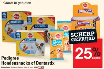 Sligro Pedigree Hondensnacks of Dentastix 56st aanbieding