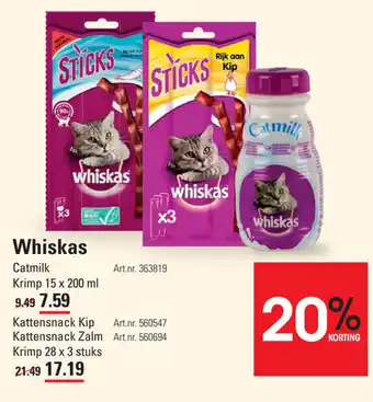 Sligro Whiskas 15*200ml aanbieding