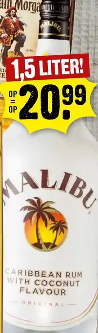 Dirck 3 Malibu rum 1.5L aanbieding