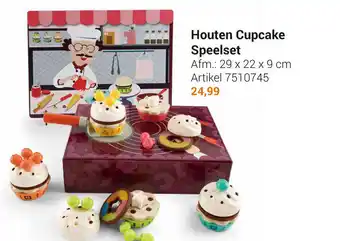 Lobbes Houten cupcake speelset aanbieding