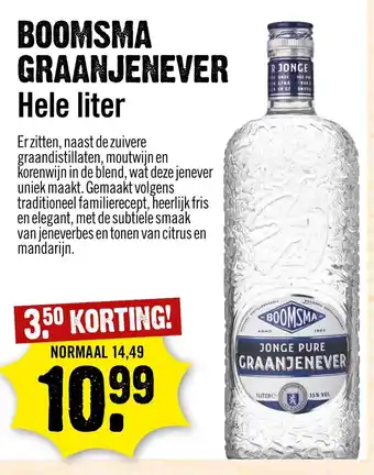 Dirck 3 Boomsma Jonge Graanjenever 1L aanbieding