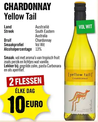 Dirck 3 Yellow Tail Chardonnay 2*750ml aanbieding