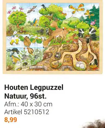 Lobbes Houten Legpuzzel 96st - Natuur aanbieding